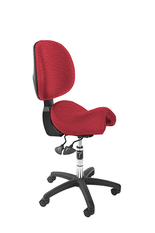 Bambach Saddle Seat Medium Bamback with Back Ergonomic Chair