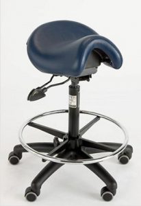 Saddle stool for creative professionals