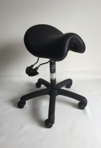 Ergonomic saddle seat for health professionals