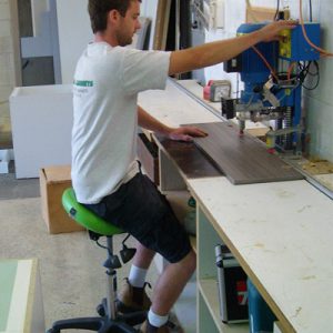 Bambach original saddle stool for WHS workers