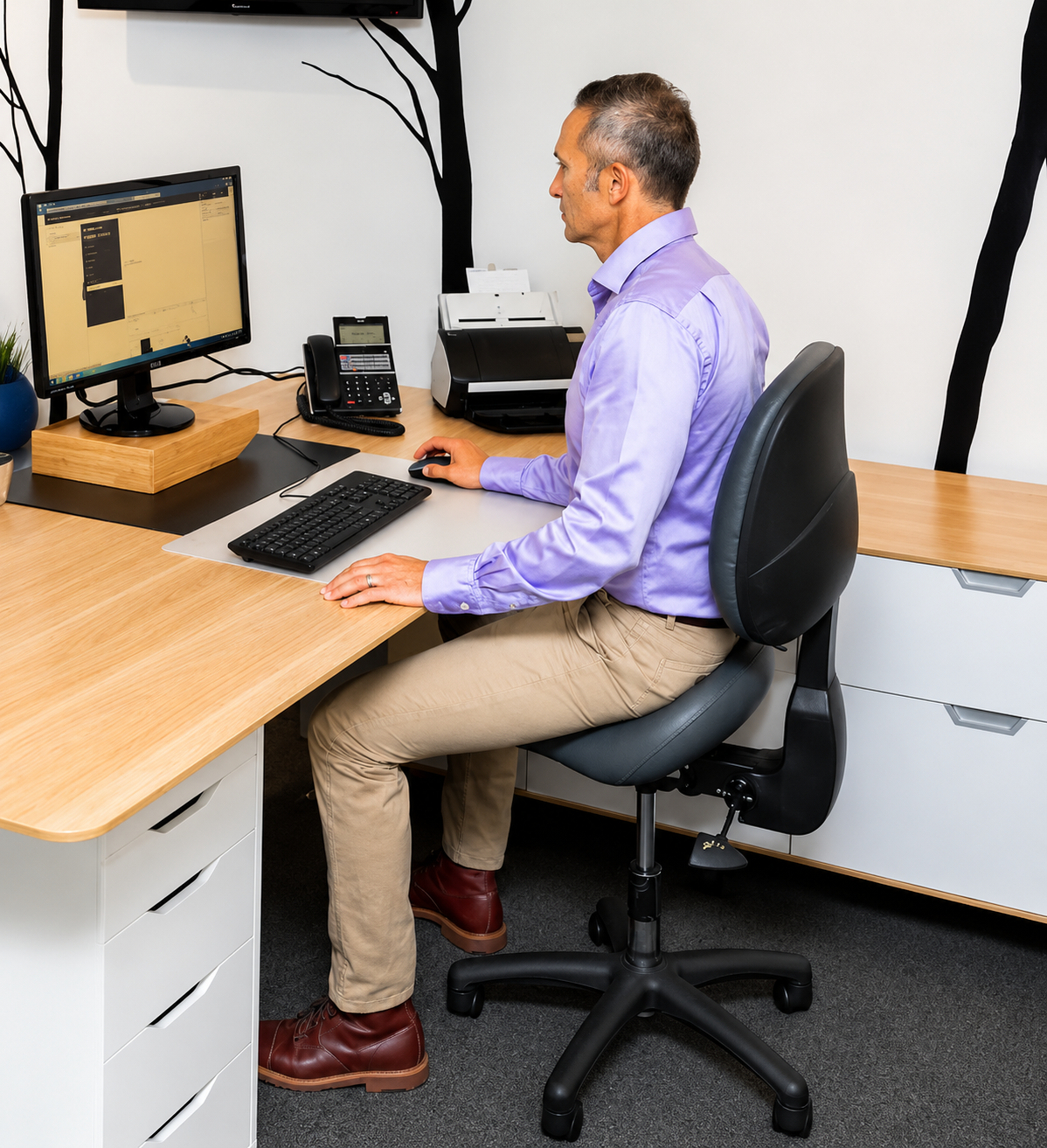Man sitting on Bambach saddle seat