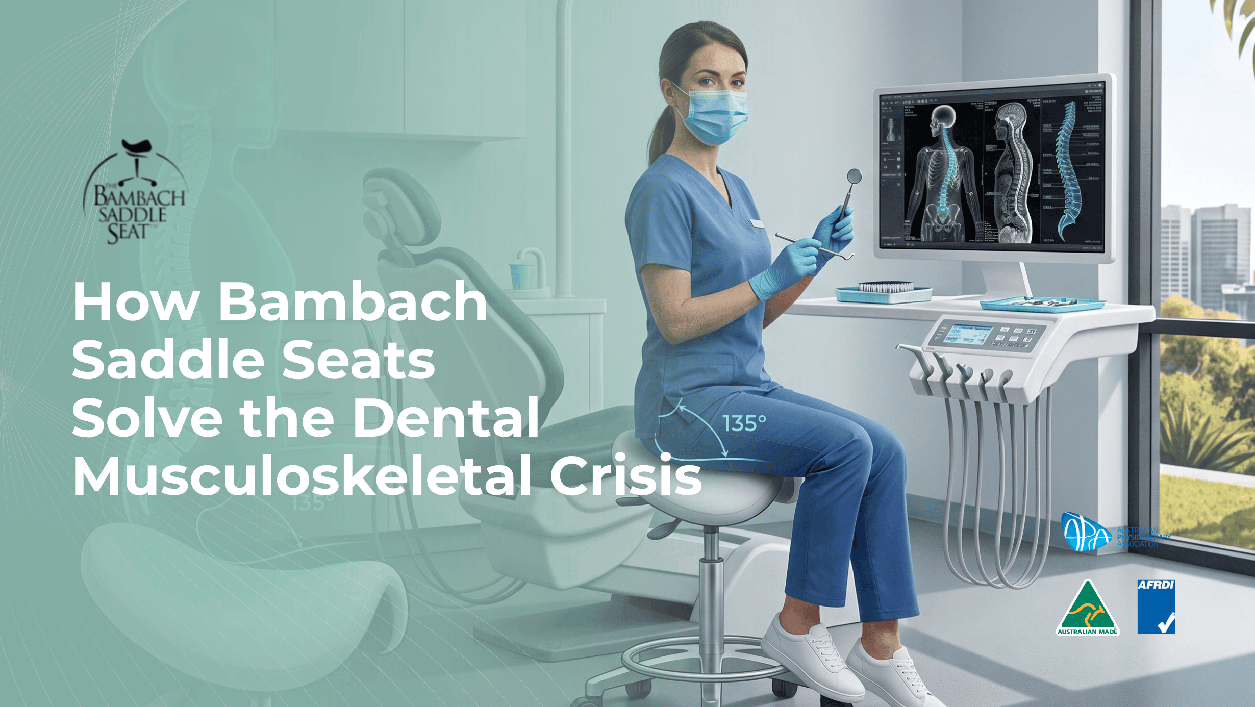 dental ergonomic saddle seat