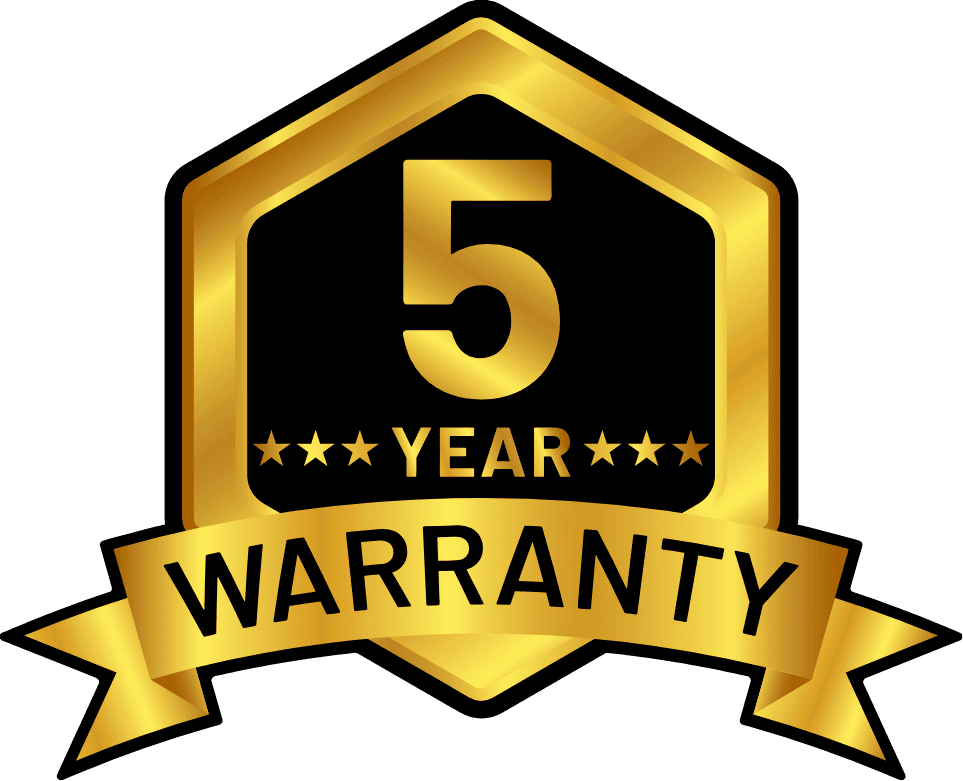 5-year warranty