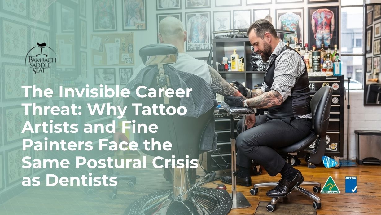 ergonomic saddle chair for tattoo artists australia
