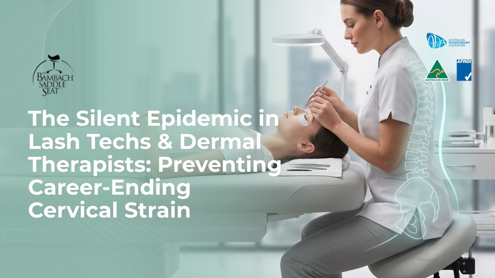 The Silent Epidemic in Lash Techs & Dermal Therapists Preventing Career-Ending Cervical Strain lash technician back pain ergonomic chair australia