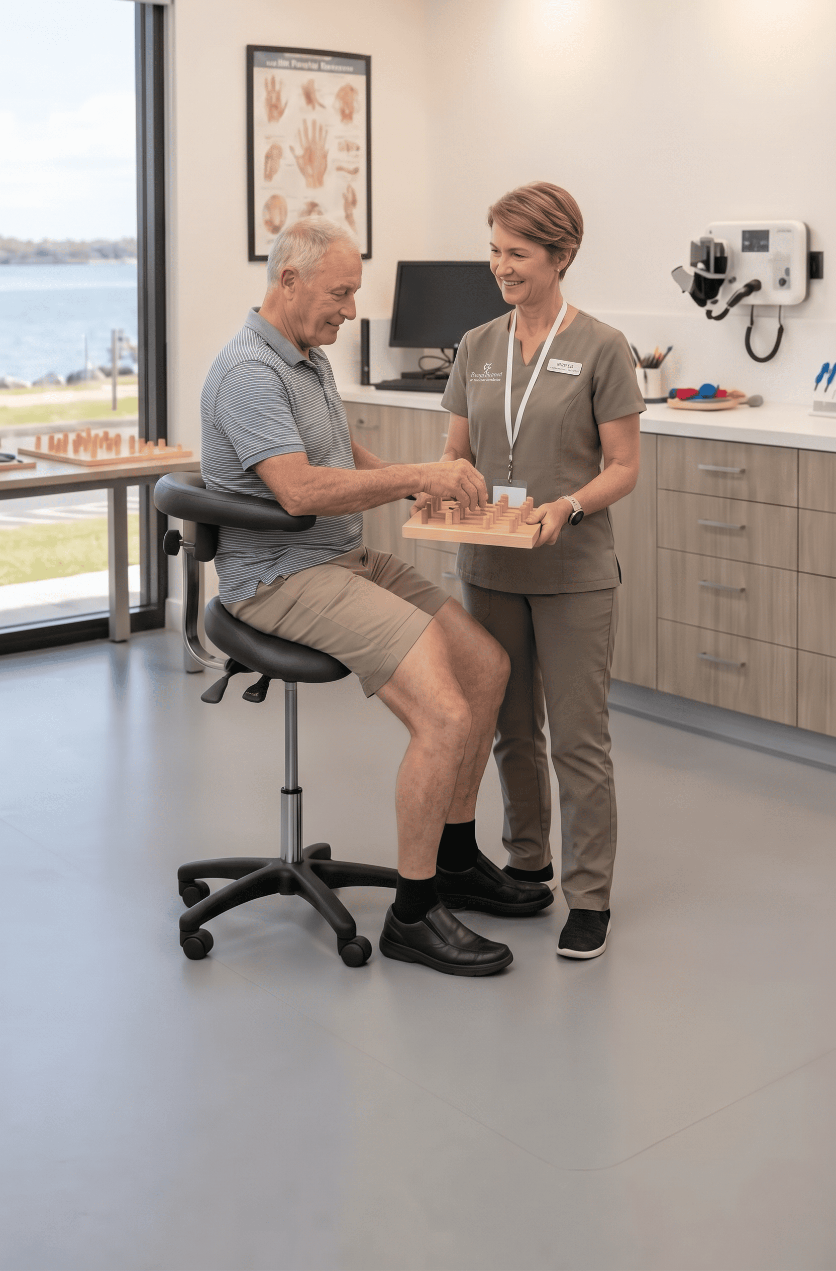 When seated on a Bambach